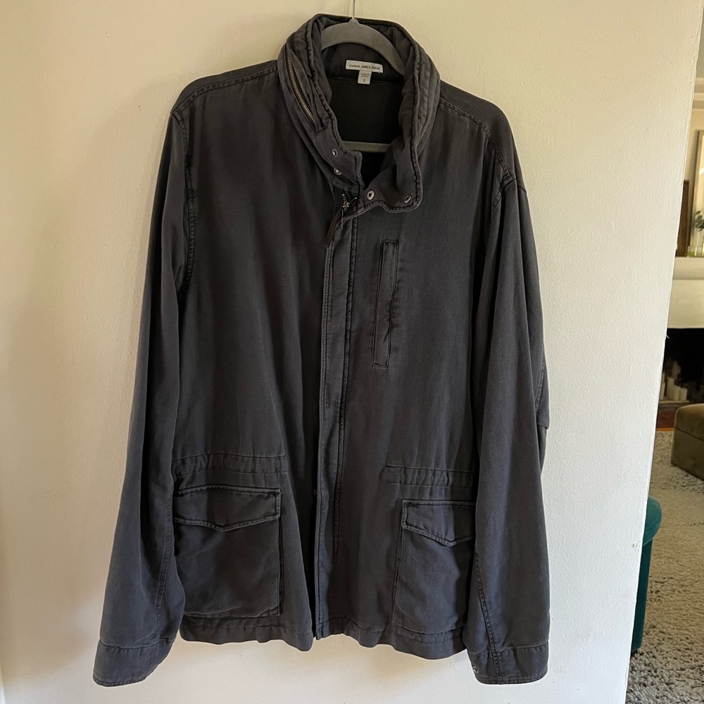James Perse Men’s Blue Field Jacket Size: 3 (Large)